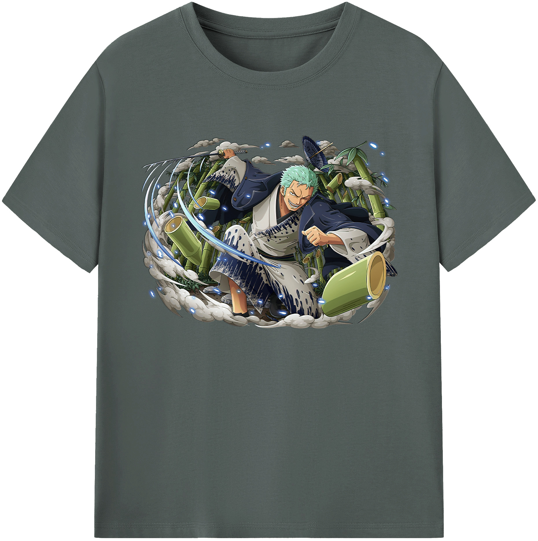 ワンピース ロロノア・ゾロ ONE PIECE Roronoa Zoro 綿100％ メンズ半袖Tシャツ｜肌触りやわらか＆通気性